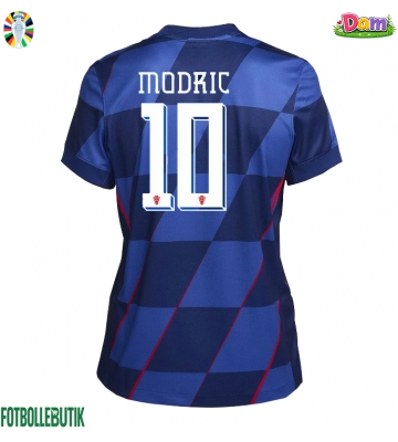 Kroatien Luka Modric #10 Bortatröja Kvinnor EM 2024 Kortärmad